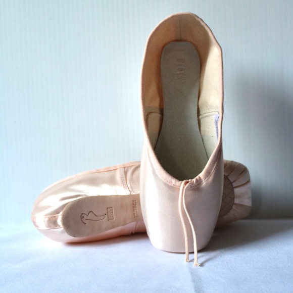 Like-New Bloch Ballet Pointe Shoes 'Aspiration' Size 4.5 Pink Wide Box Fit 'E' - Picture 13 of 15